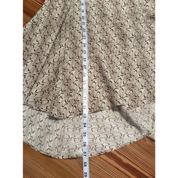 1.State NWT V-Neck Mini Dress Sz XS Oatmeal Bubble Puff Sleeve Hi-Low Hem Swing - Picture 16 of 16